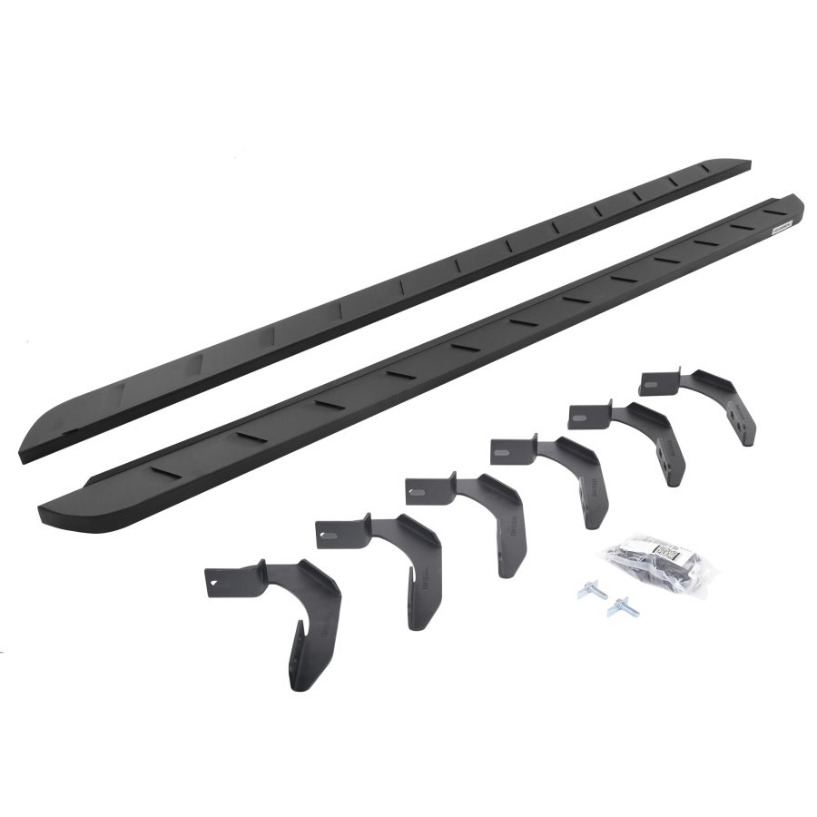 GO RHINO 63412680SPC RB10 Slim Line Running Boards with Mounting Brackets Kit for 04-14 F-150 (Extended Cab Pickup)