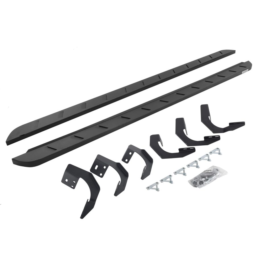 GO RHINO 63429980SPC RB10 Slim Line Running Boards with Mounting Brackets Kit for Ram 15-18 1500, Ram 19-23 1500 Classic (Extended Cab Pickup)