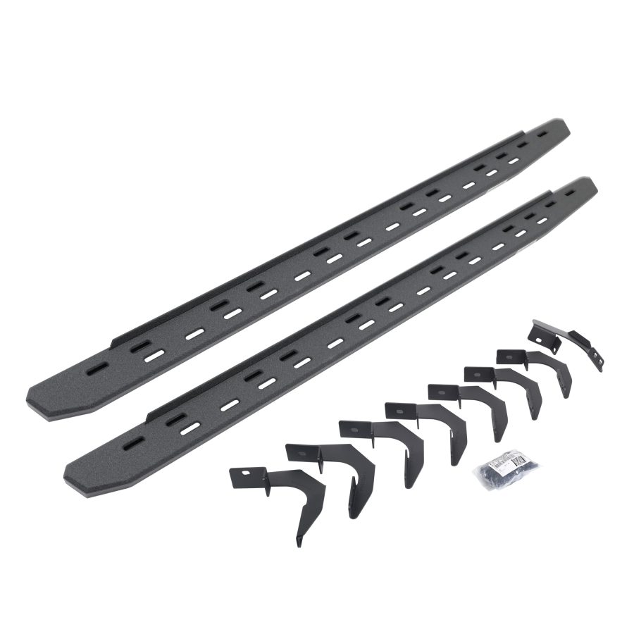 GO RHINO 69623580ST RB30 Slim Line Running Boards with Mounting Bracket Kit for Chevrolet 15-24 Colorado, GMC 15-24 Canyon (Crew Cab Pickup)