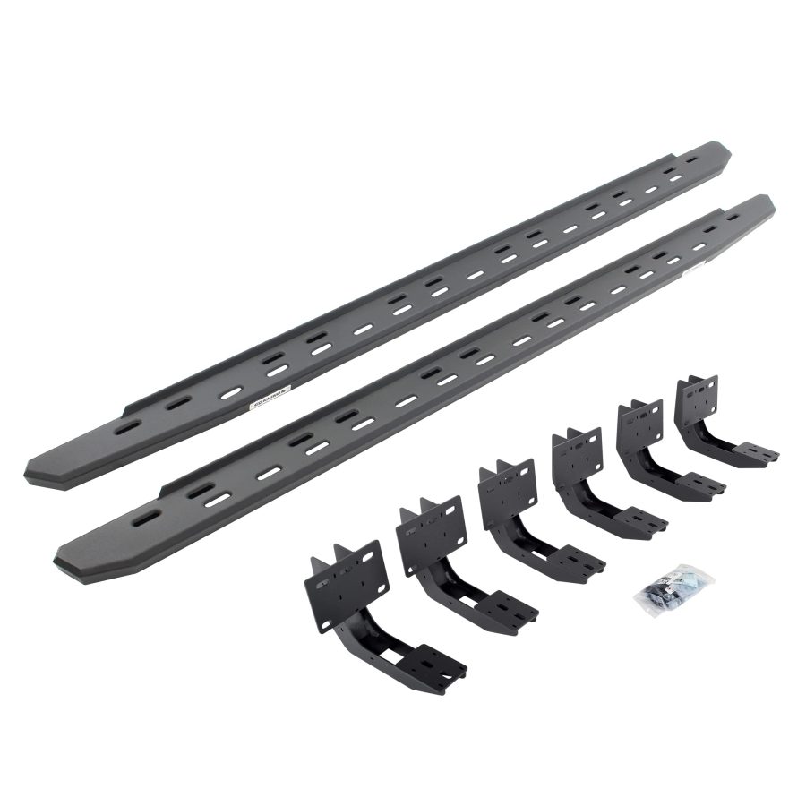 GO RHINO 69630687SPC RB30 Slim Line Running Boards with Mounting Bracket Kit for Ram 19-24 1500 (Crew Cab Pickup)