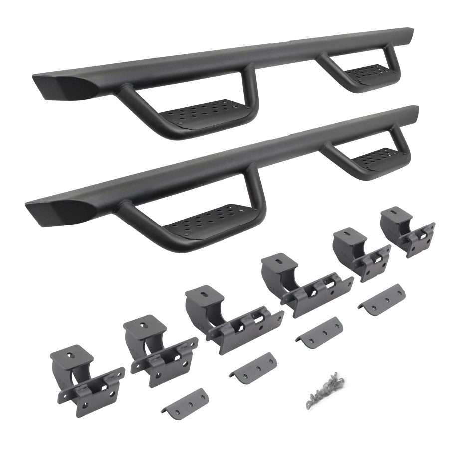 GO RHINO D24129T Dominator Xtreme D2 Side Steps with Rocker Panel Mounting Bracket Kit for Ford 21-24 Bronco