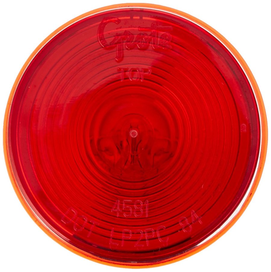 GROTE 45812-5 Red 2 1/2 INCH Round Clearance Marker Light (Optic Lens)