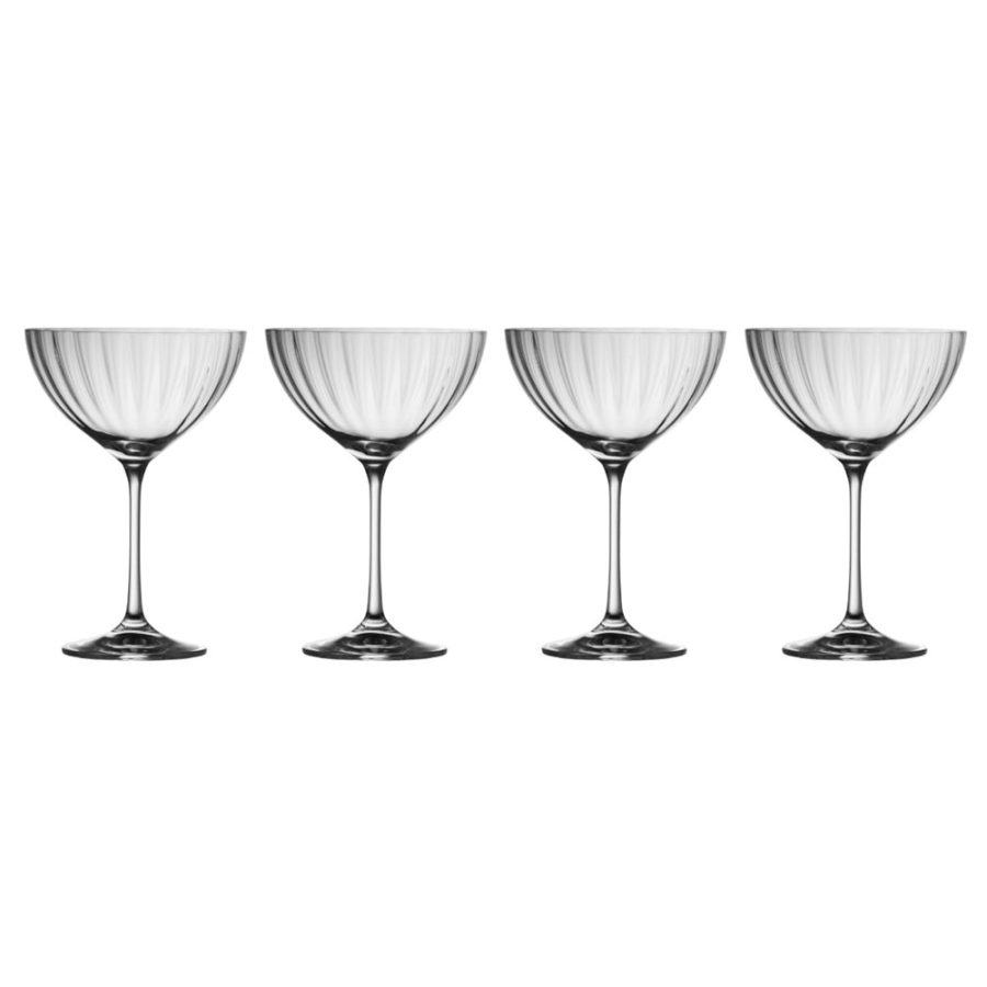 Galway Crystal Erne Champagne Saucer Set