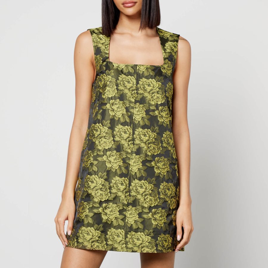 Ganni Floral-Jacquard Mini Dress - EU 44/ UK 16