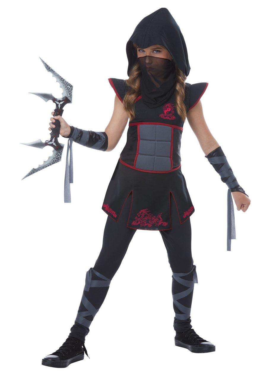 Girl's Black Ninja Costume