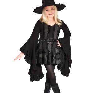 Girl's Black Witch Costume Dress