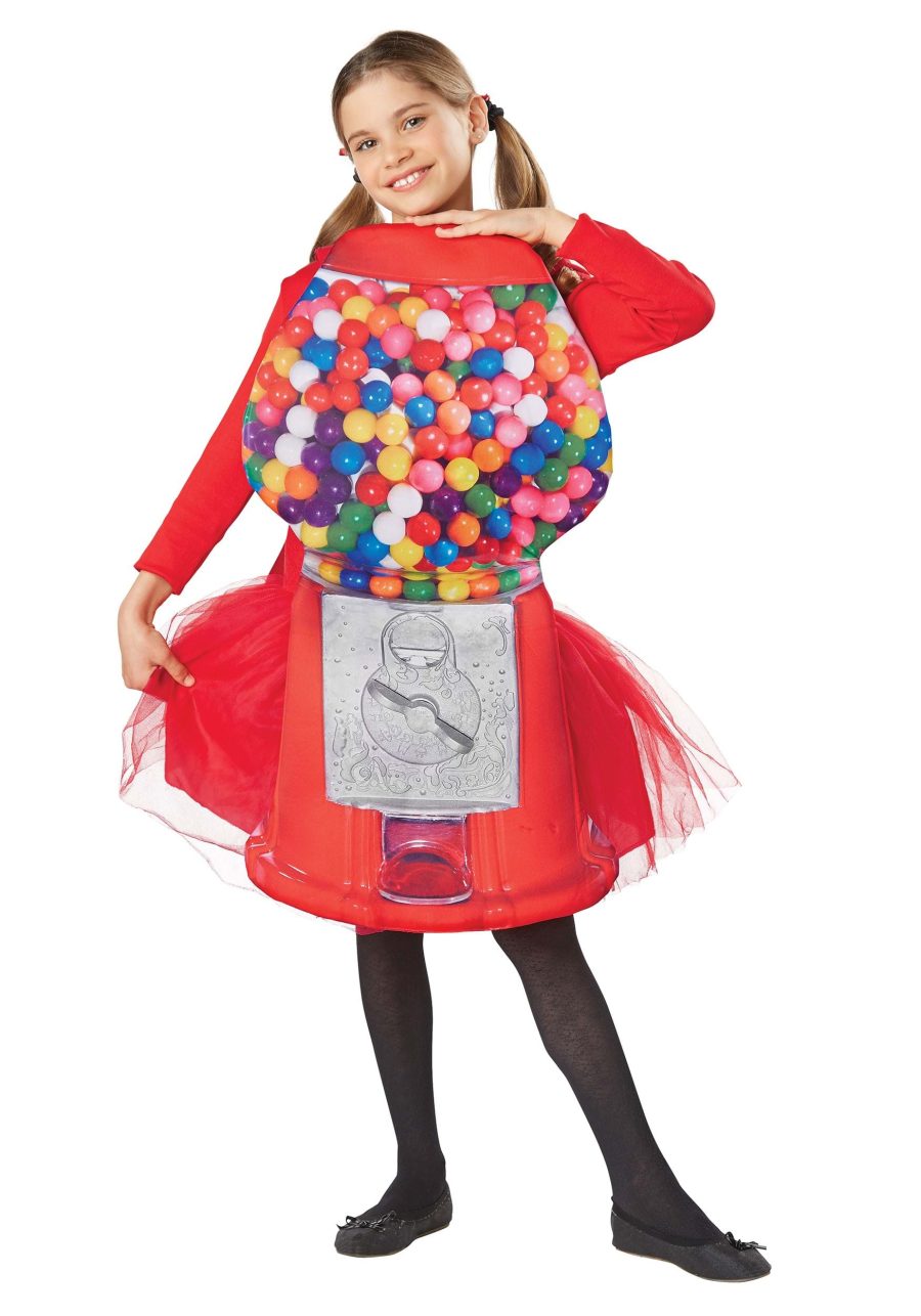 Girl's Colorful Gumball Machine Costume