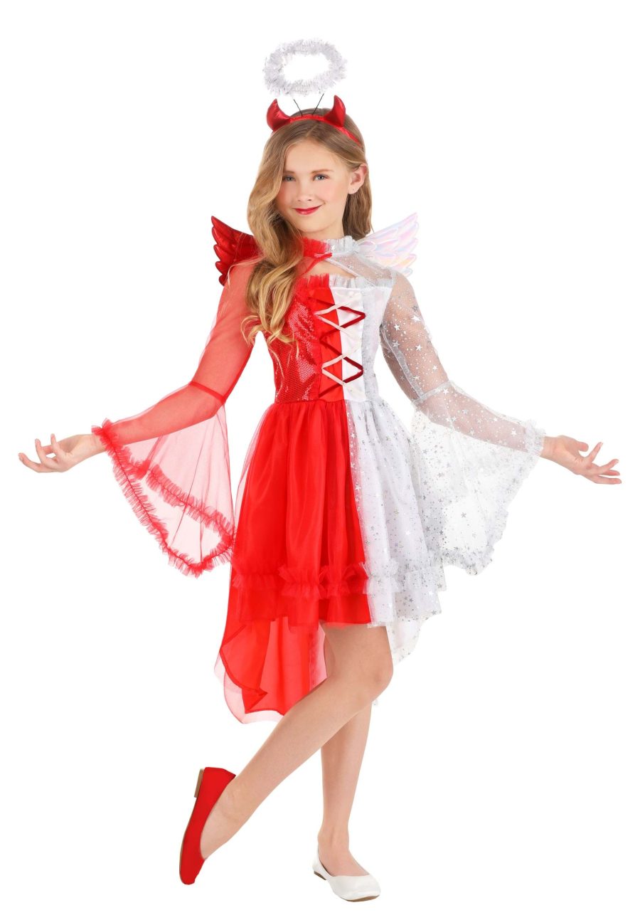 Girl's Half Angel Half Devil Costume