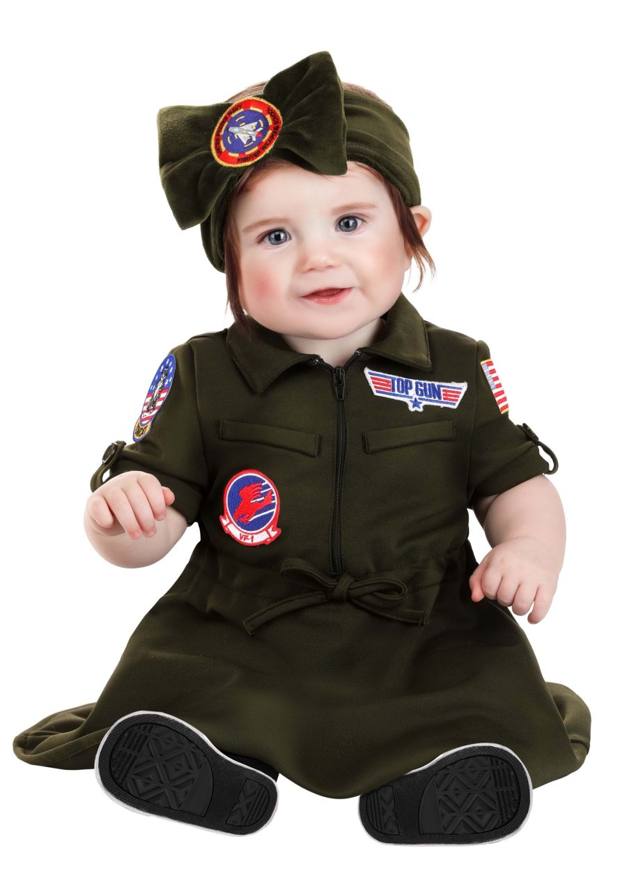 Girl's Infant Flight Suit Top Gun Costume Dress