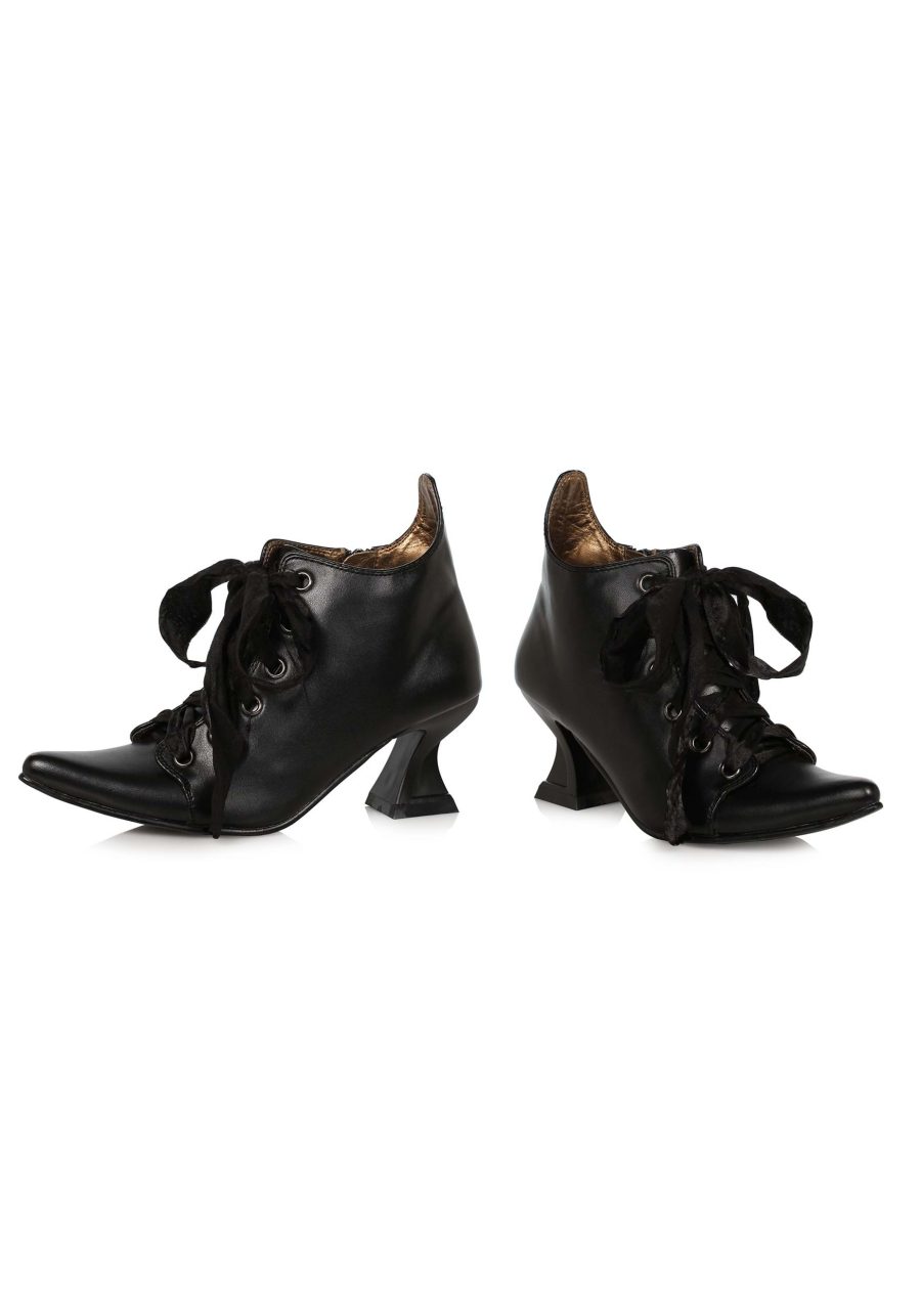 Girls Lace Up Witch Shoes