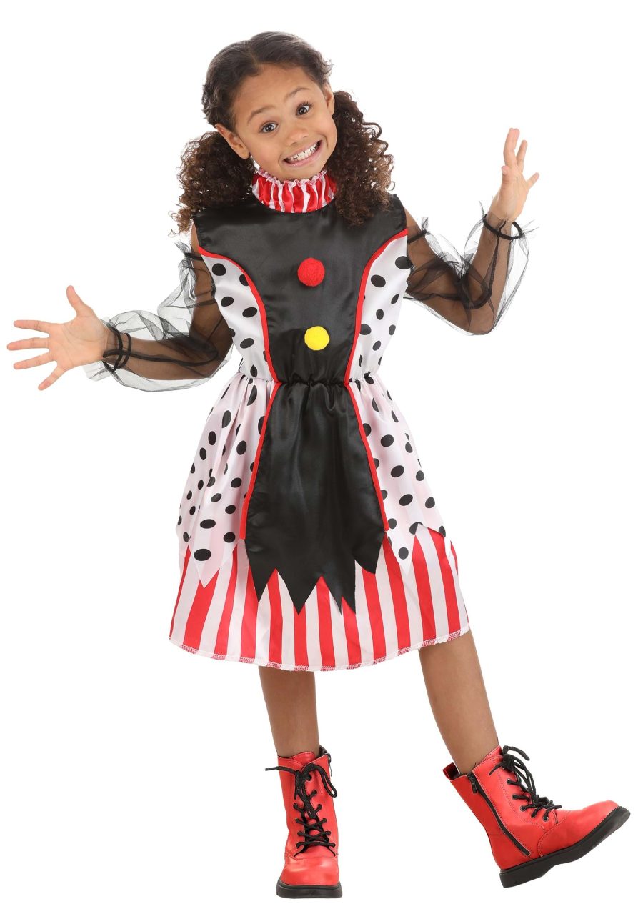 Girl's Lil Miss Clown Costume