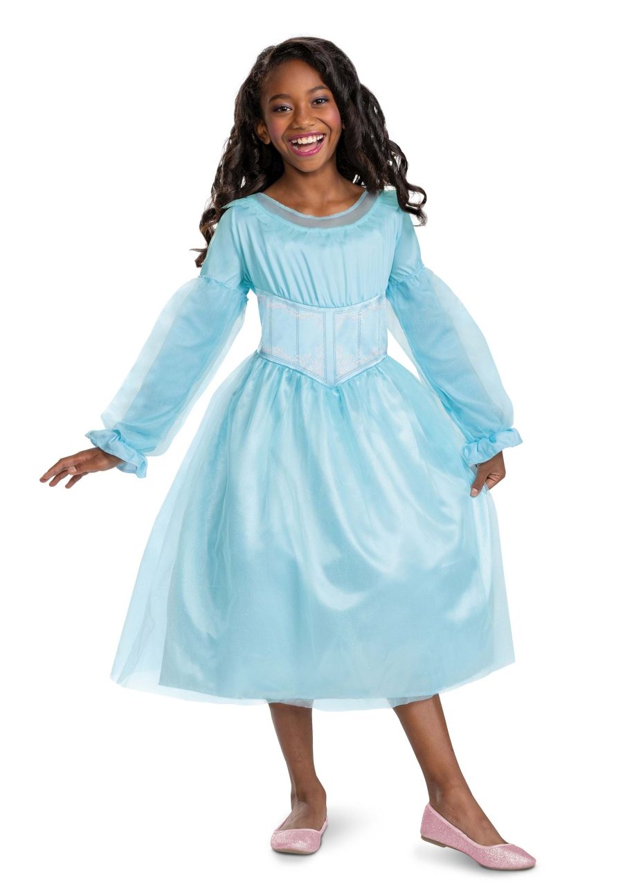 Girl's Little Mermaid Live Action Ariel Blue Dress Costume