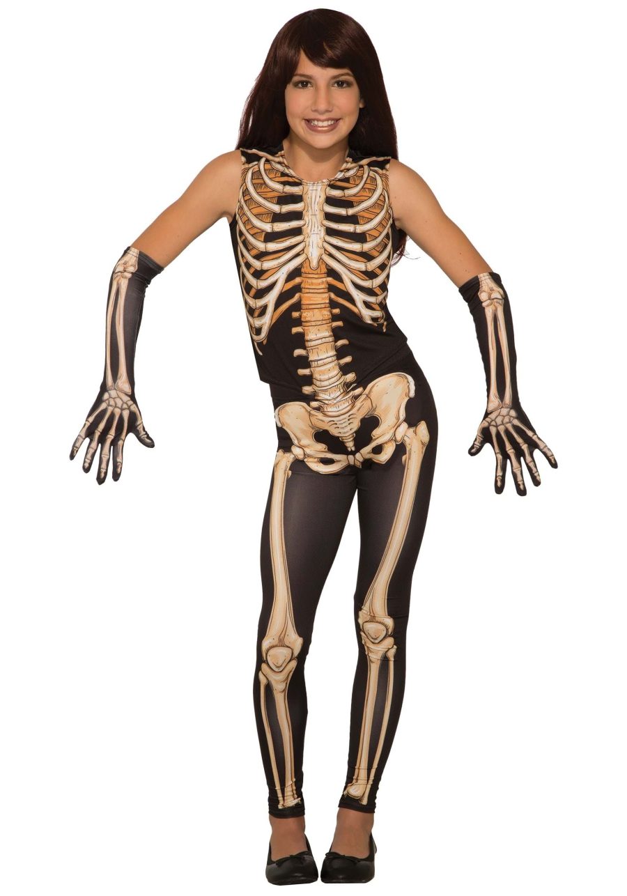 Girl's Pretty Bones Skeleton Costume