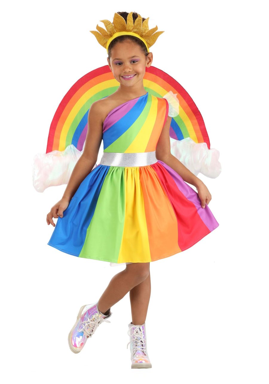 Girl's Royal Rainbow Costume