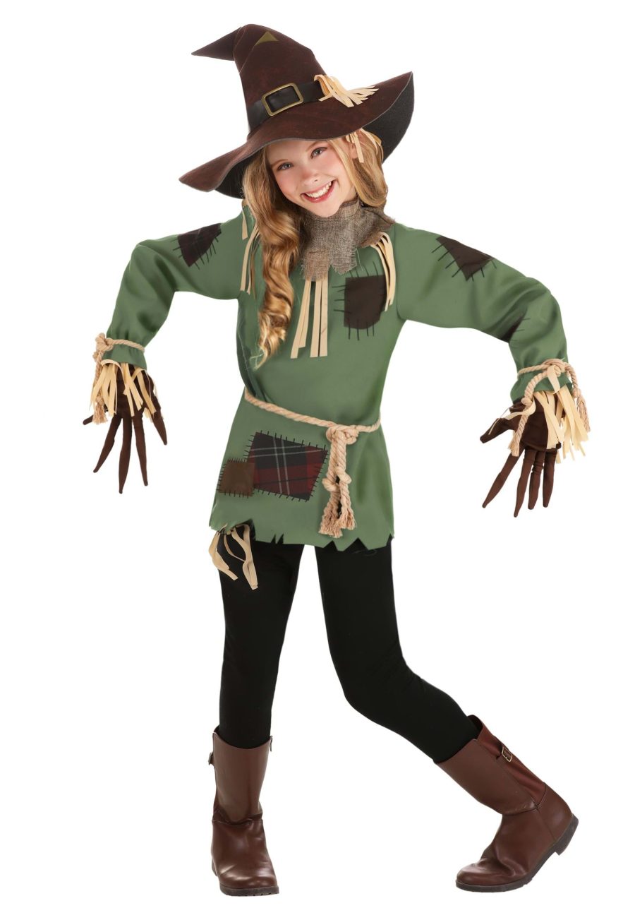 Girl's Scary Green Scarecrow Costume