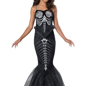 Girl's Skeleton Mermaid Costume