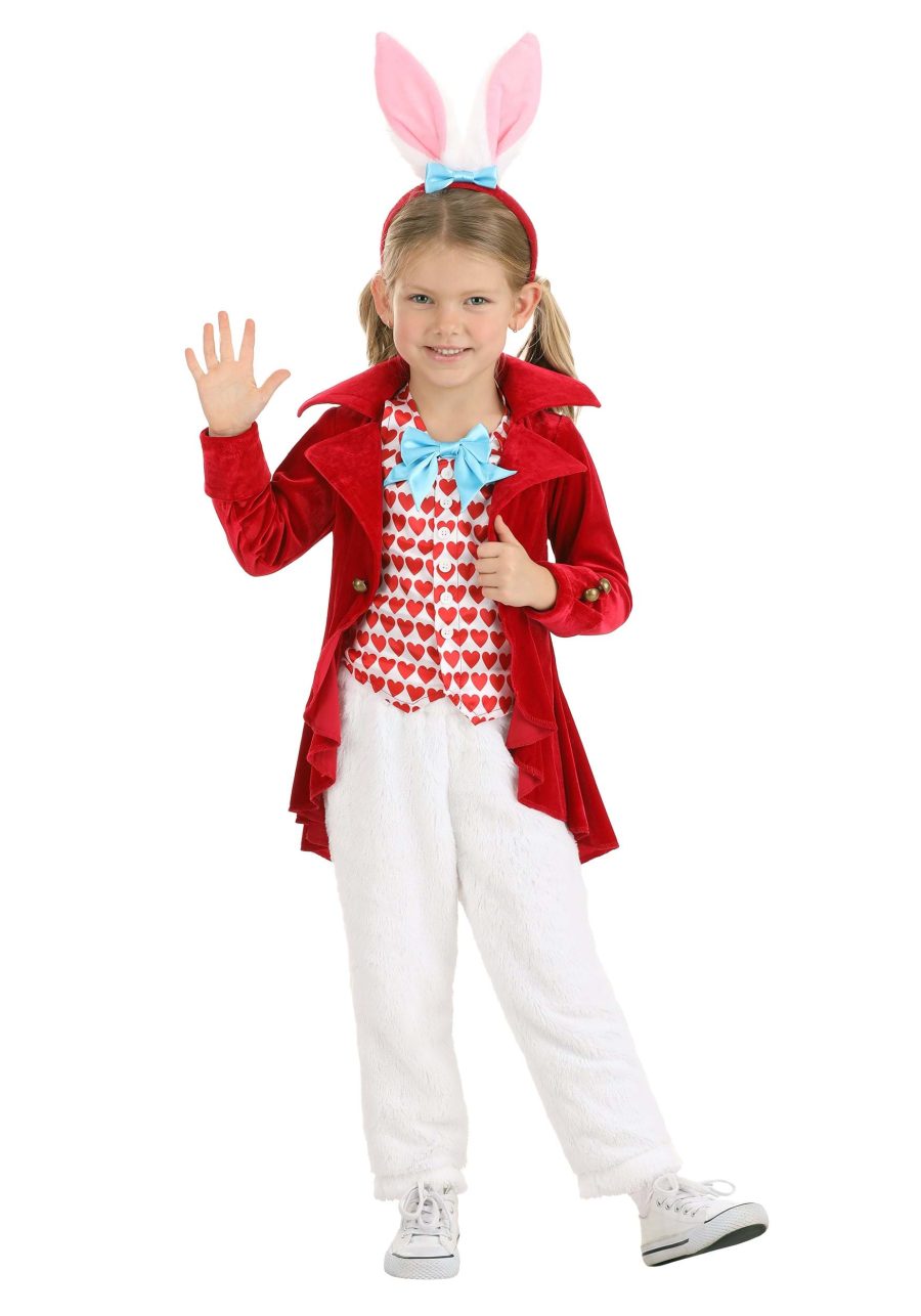 Girl's Toddler Dignified White Rabbit Costume