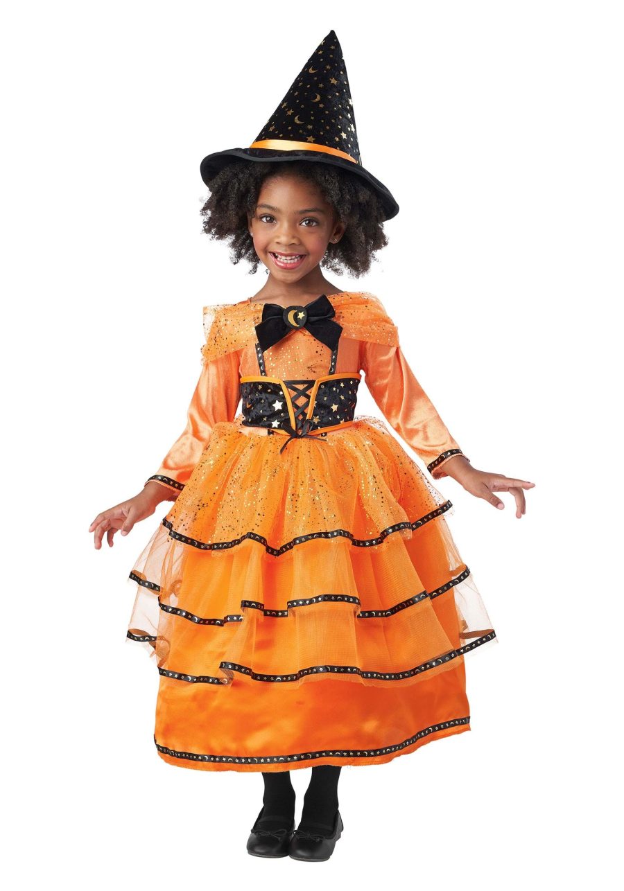 Girl's Toddler Midnight Pumpkin Patch Witch Costume