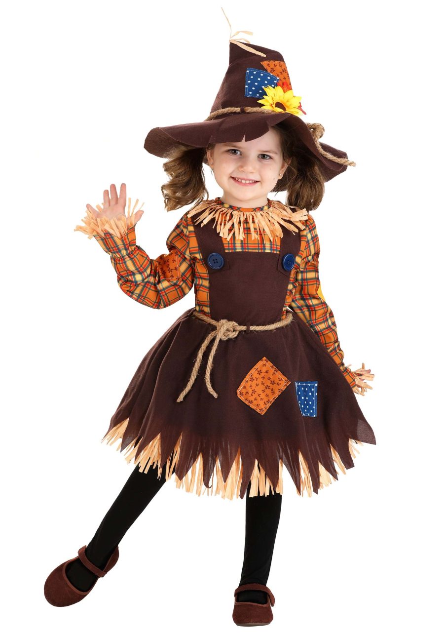 Girl's Toddler Sunflower Scarecrow Costume