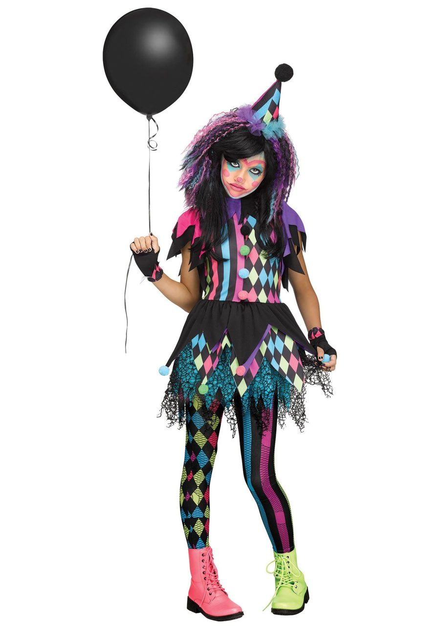 Girl's Twisted Circus Clown Costume