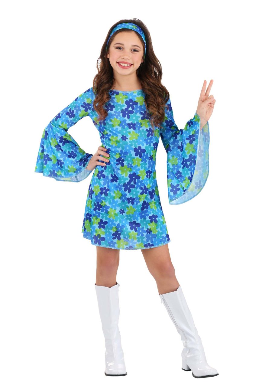 Girl's Wild Flower 70s Costume Dress