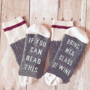 Glass Of Wine Socks