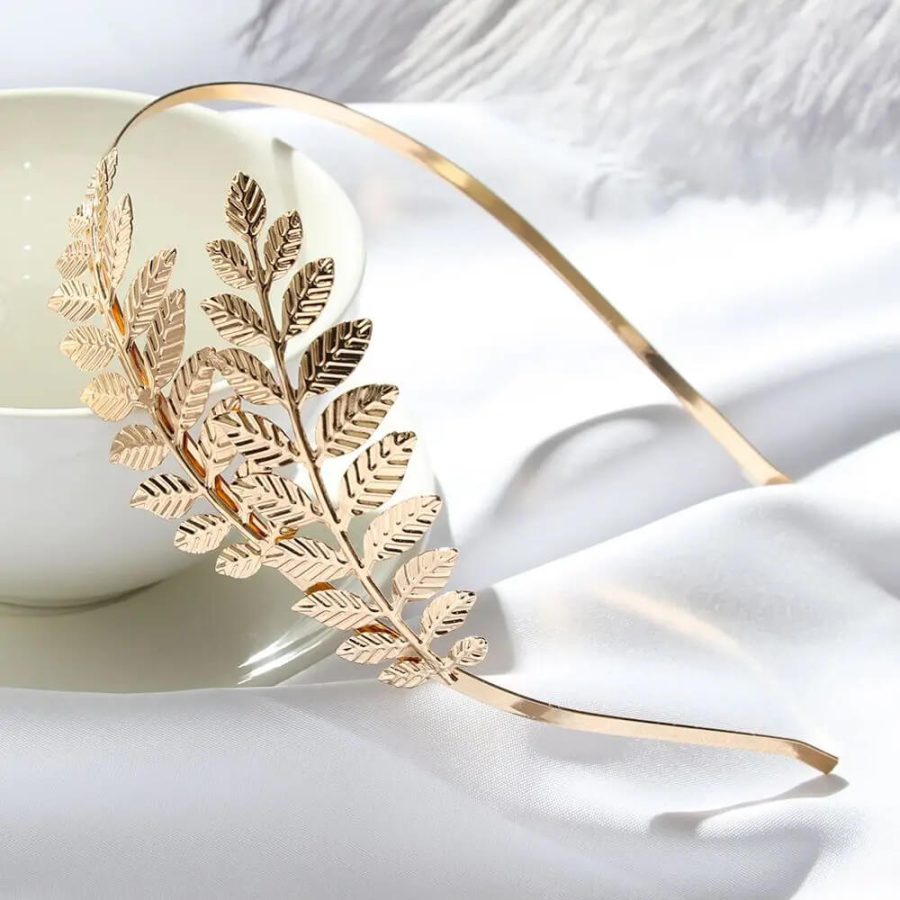 Golden Leaves Bridal Hair Band