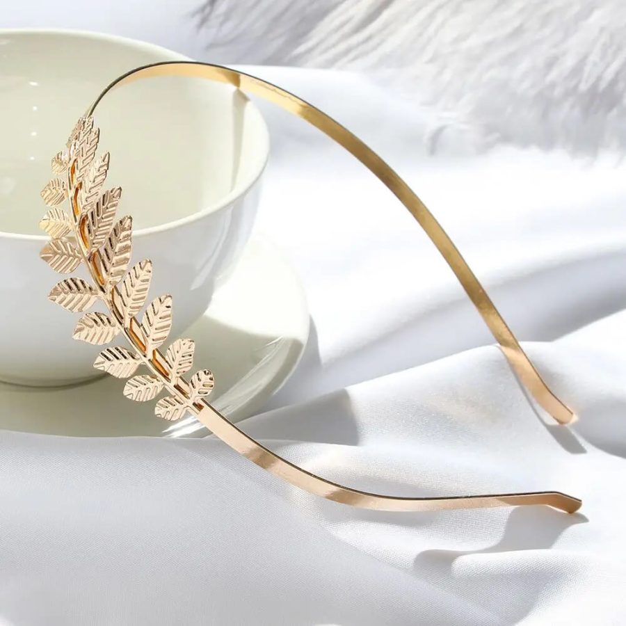 Golden Leaves Bridal Hair Band