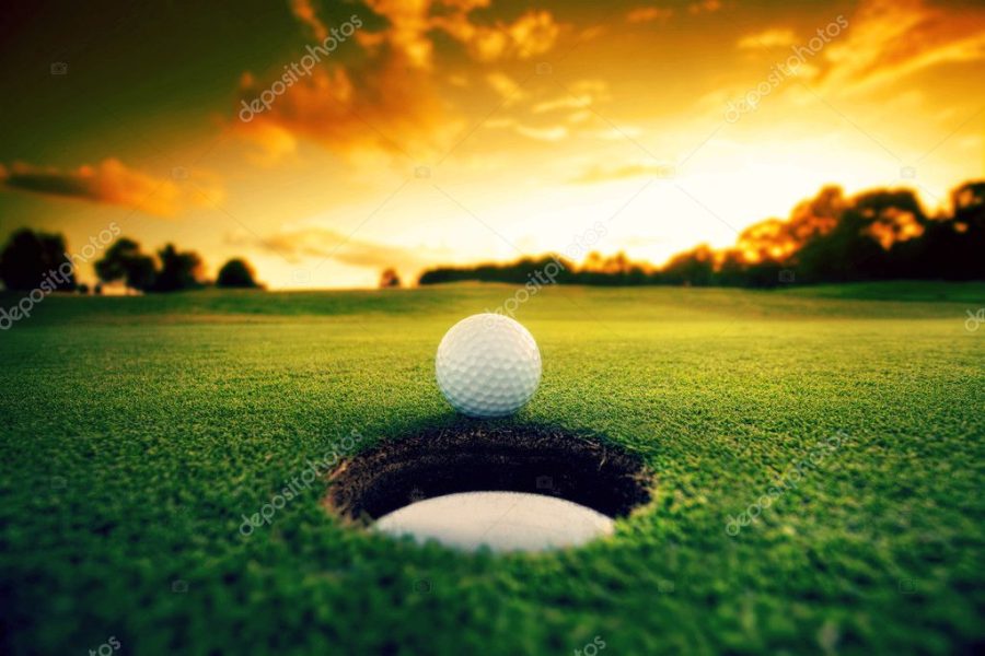 Golf Ball near hole