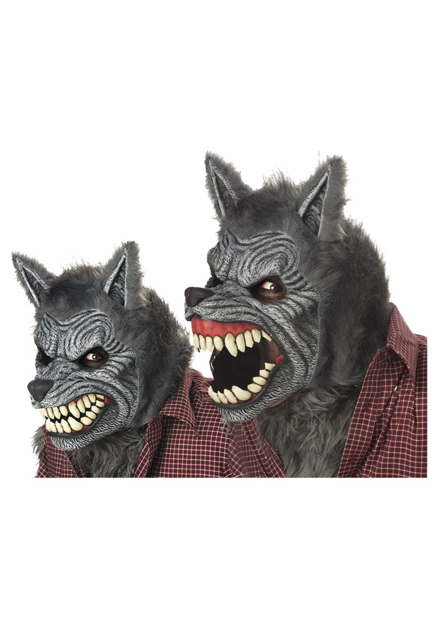 Gray Werewolf Ani-Motion Mask