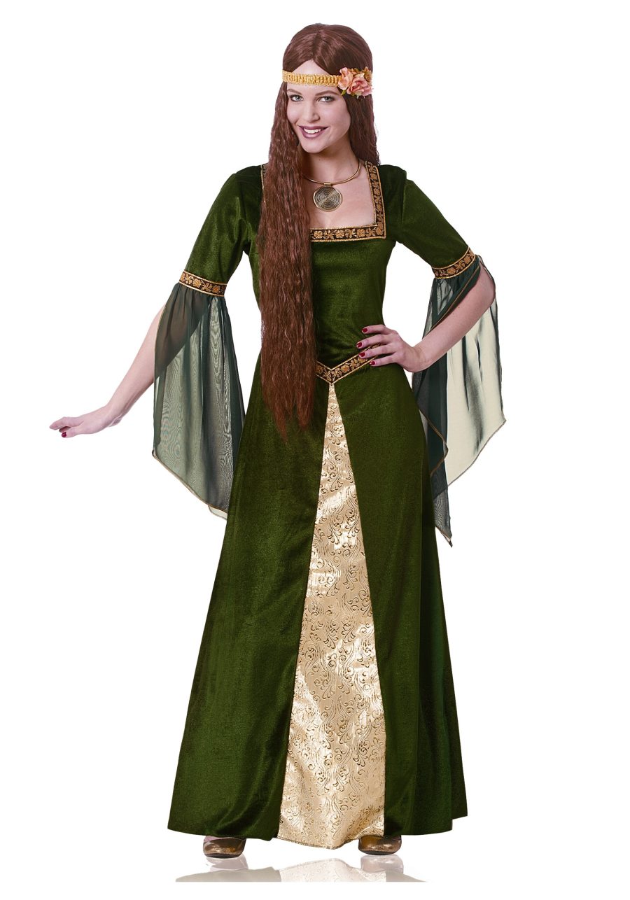 Green Renaissance Lady Costume for Women