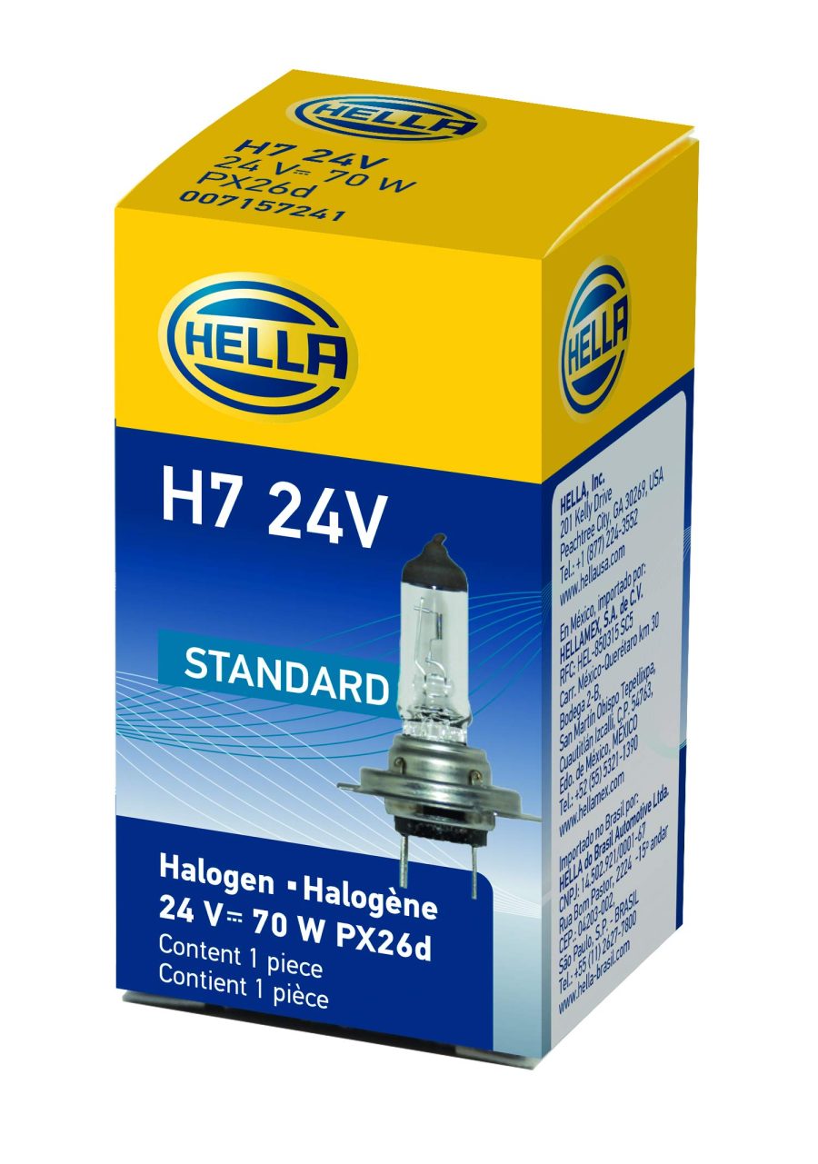 HELLA H7 24V Standard Halogen Bulb, 70W,Standard - 70W