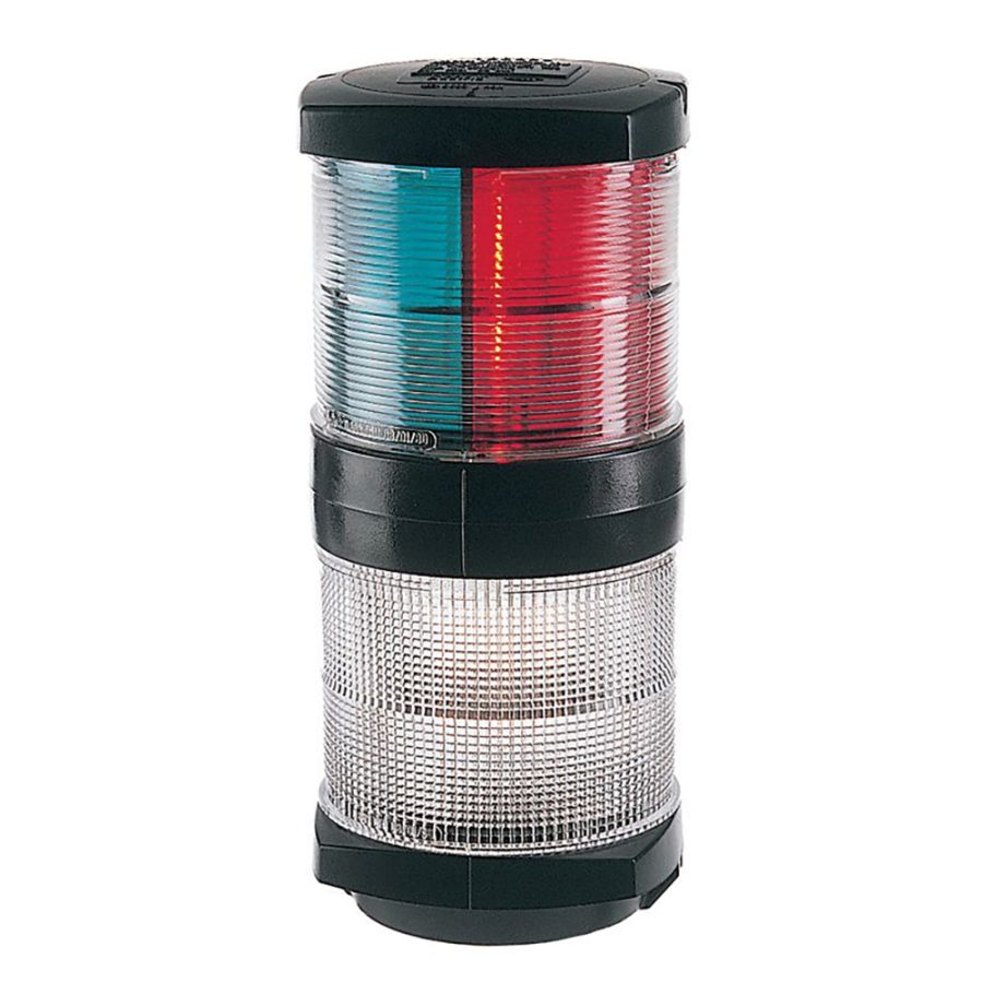 HELLA MARINE 002984601 TRI-COLOR NAVIGATION LIGHT/ANCHOR NAVIGATION LAMP- INCANDESCENT - 2NM - BLACK HOUSING - 12V