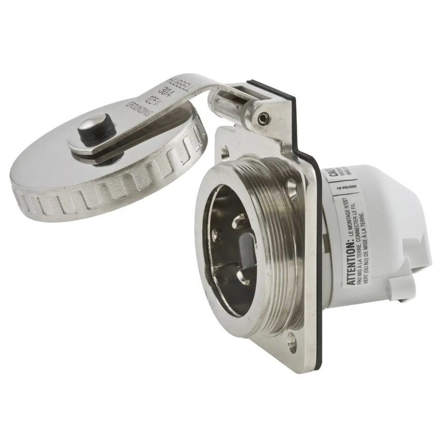 HUBBELL HBL303SS 30A Inlet Round Stainless Steel