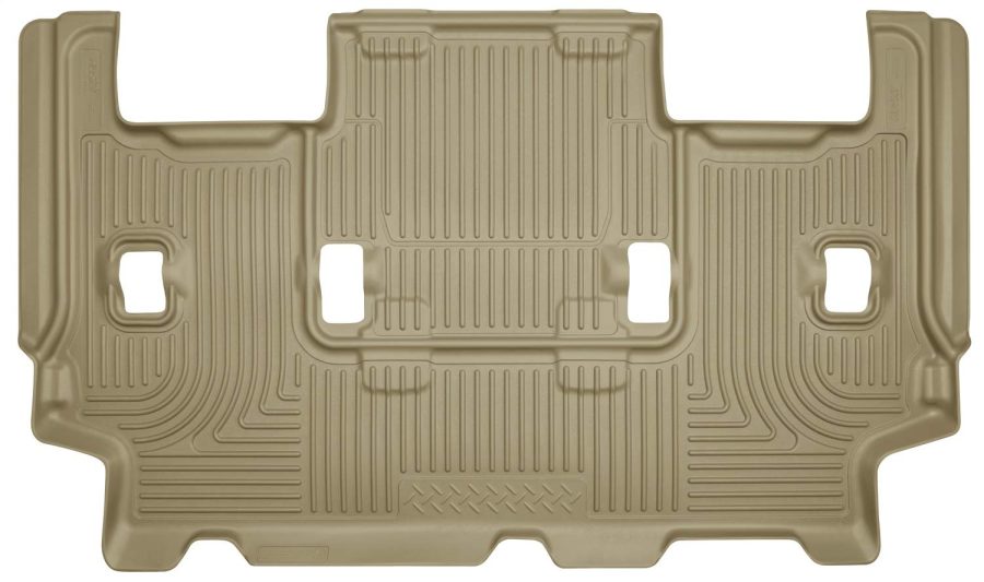 HUSKY LINERS 14323 Weatherbeater Floor Mats | Fits 2007 - 2017 Ford Expedition; Lincoln Navigator | 3rd Row, 1-pc Tan