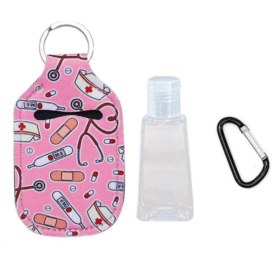 Hand Sanitizer Holder Keychain