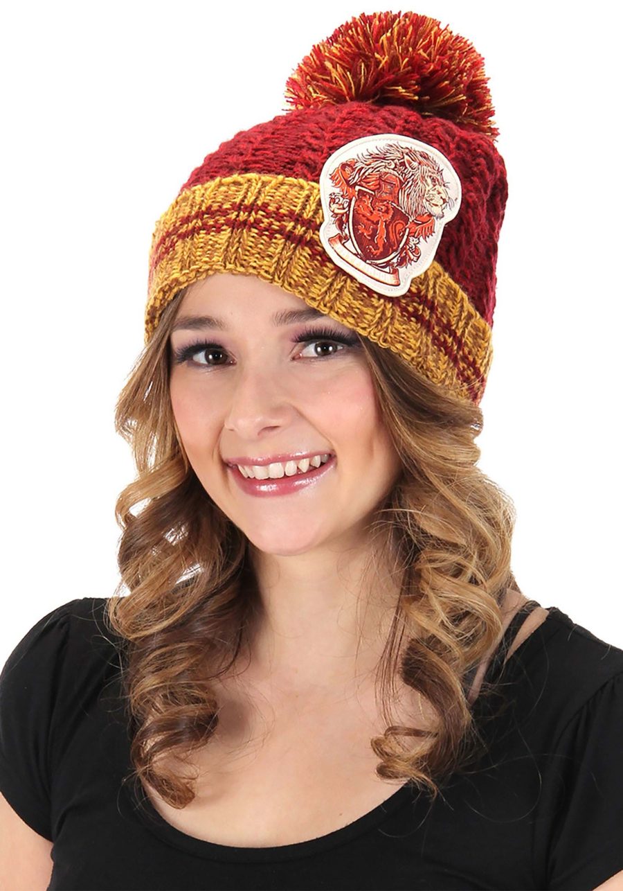 Harry Potter Gryffindor Heathered Pom Beanie