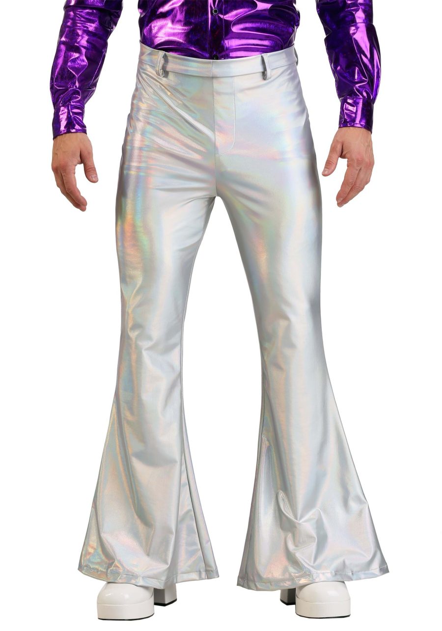 Holographic Disco Pants for Men