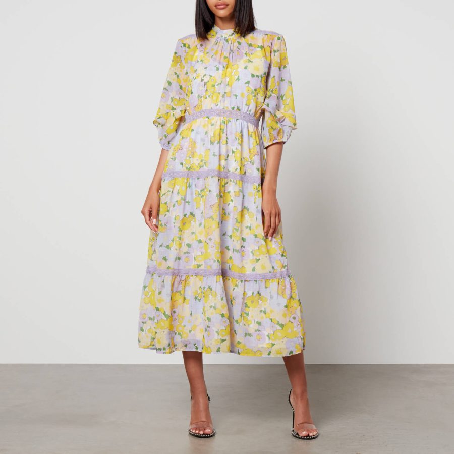 Hope & Ivy Nina Tiered Crepe Dress - UK 16