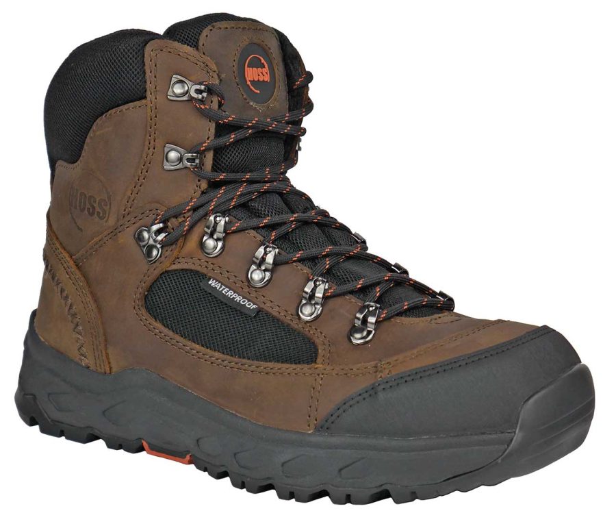 Hoss Boots Blocker Brown - 60701 - Men's 6" Waterproof Aluminum Toe Slip Resistant Wedge Sole Work Boot