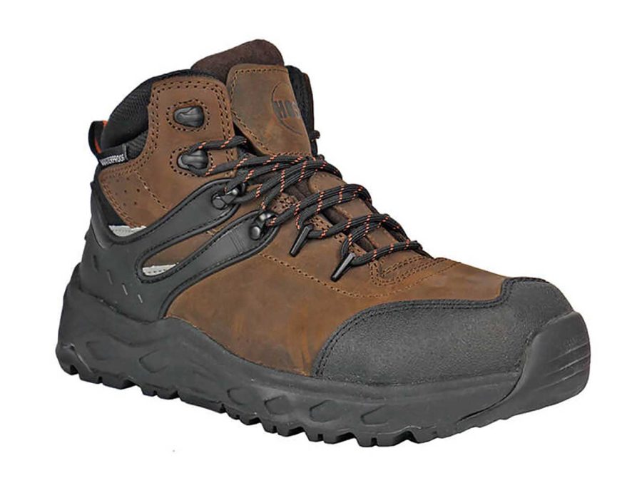 Hoss Boots Stomp Brown - 60203 - Men's 6" Waterproof Aluminum Toe Slip Resistant Wedge Sole Work Boot