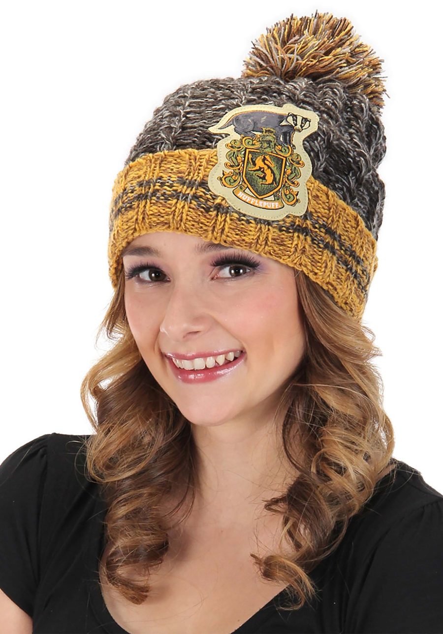 Hufflepuff Heathered Pom Beanie