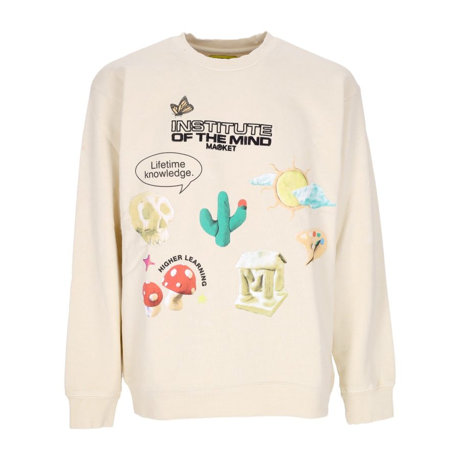 Institute Of The Mind Crewneck Cream Men's Lightweight Crewneck Sweatshirt