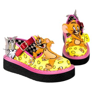 Irregular Choice Tom and Jerry Tasty Cheese Flats