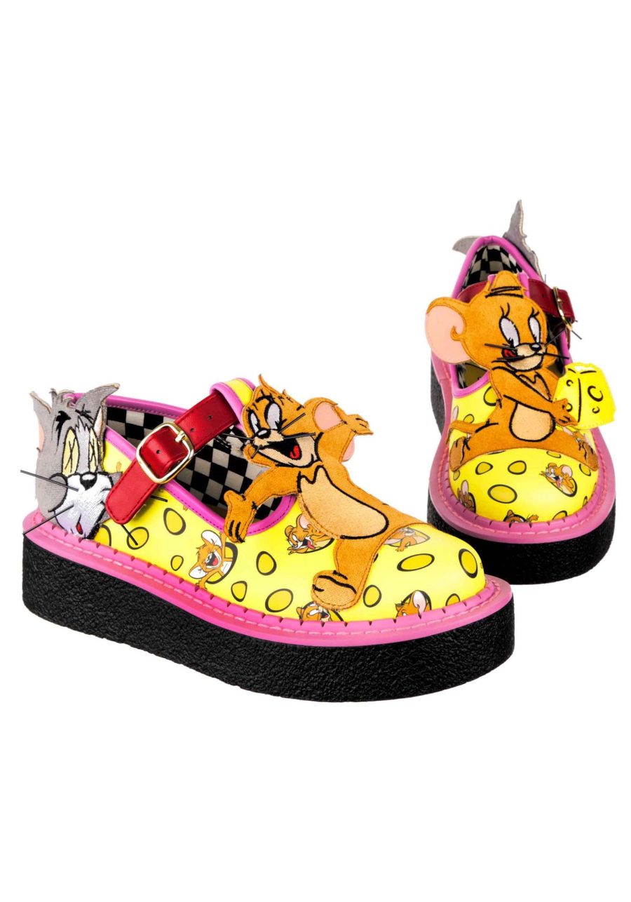 Irregular Choice Tom and Jerry Tasty Cheese Flats