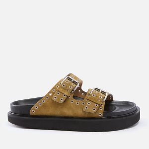 Isabel Marant Women’s Lennya Suede Double-Strap Sandals – UK 6