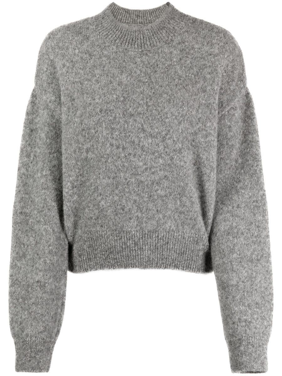 JACQUEMUS WOMEN La Maille Jacquemus Knitted Sweatshirt Grey