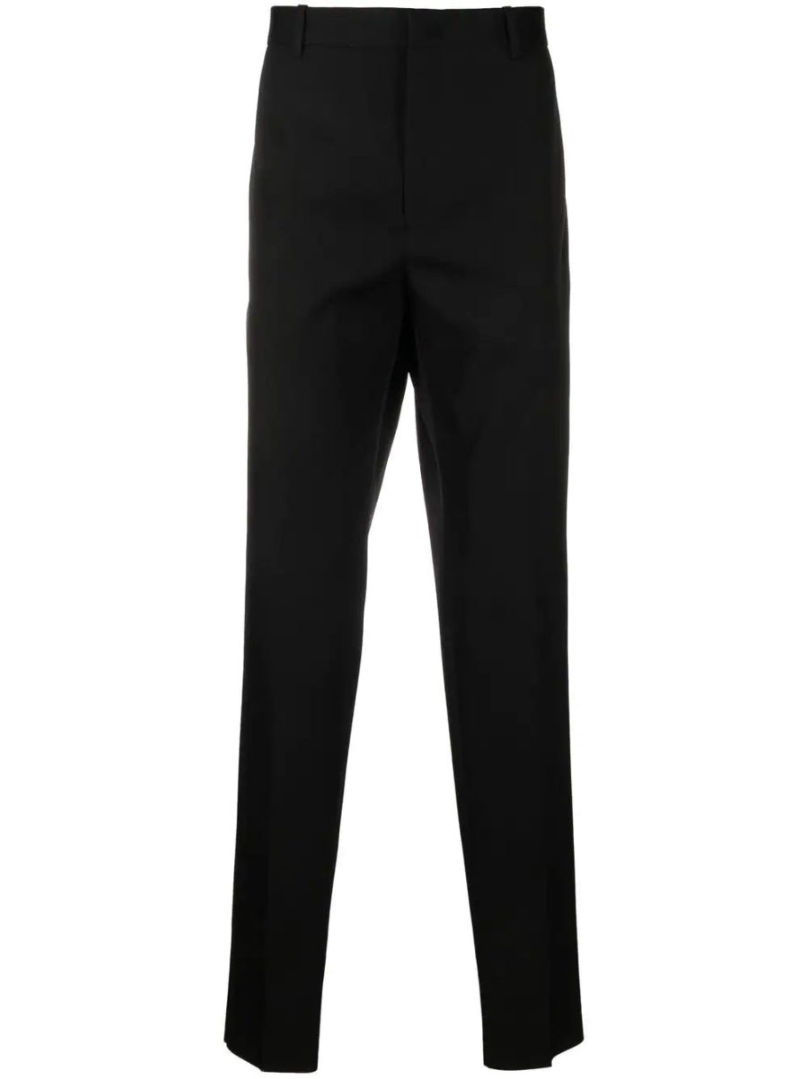 JIL SANDER Straight-Leg Wool trousers Black