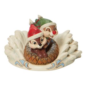 Jim Shore Chip and Dale Sledding Saucer Statue