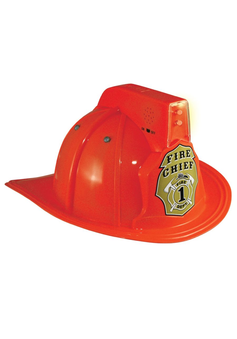 Jr. Fire Chief Light Up Costume Helmet